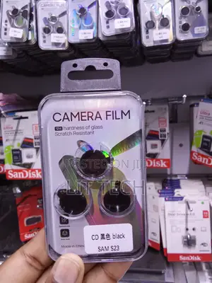 Kinga za Kioo cha Kamera za Samsung Galaxy S23 (Rangi Nyeusi)