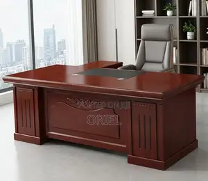 180cm Executive L-Shaped Desk - Kifaa cha Ofisi cha Mahogany