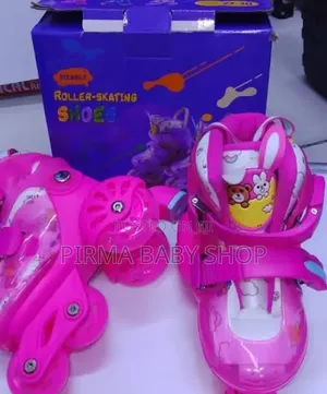 Sketi za Kuteleza za Watoto Zinazoweza Kurekebishwa - Pink