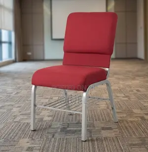 Heavy Duty Fabric Church Chair - Red