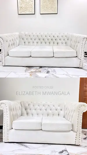 Seti ya Sofa Nyeupe ya Viti 5