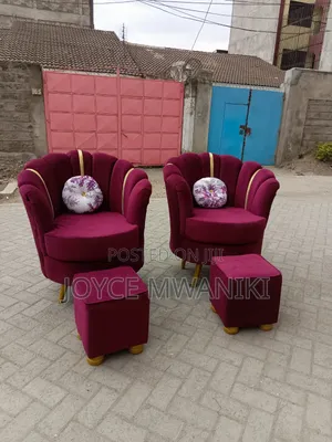 Viti 2 vya Pedicure Maua Rangi Nyekundu Maroon na Stuli