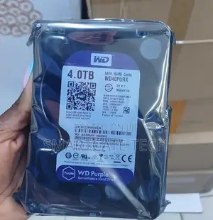WD Purple 4TB Surveillance HDD for CCTV DVR Systems