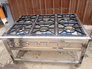 Cooker ya Gesi ya Biashara ya Burner 6 - Chuma cha Kutuo
