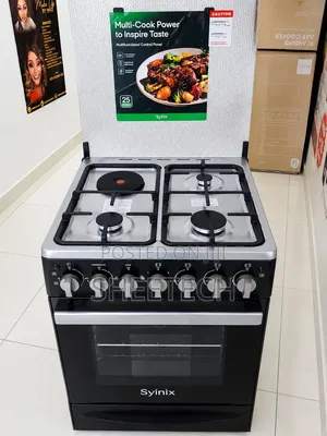 Syinix 60x60 Cooker ya Kusimama (Model Mpya)