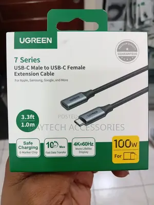 UGREEN 1m USB-C Extension Cable (100W PD, 10Gbps)