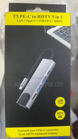 Type-C to HDTV 5-in-1 Adapter with LAN