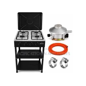 OLELON 4 Gas Burner Full Standing Cooker na Shelves