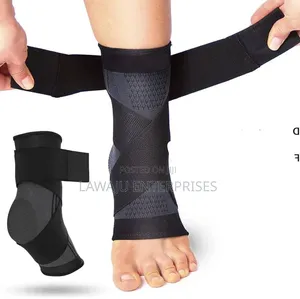 Ankle Brace Inayoweza Kurekebishwa na Mikanda Miwili ya Compression