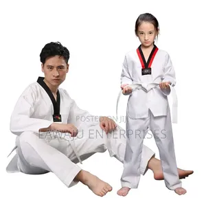 Uniformi ya Watoto ya Taekwondo & Karate (Nyeupe)