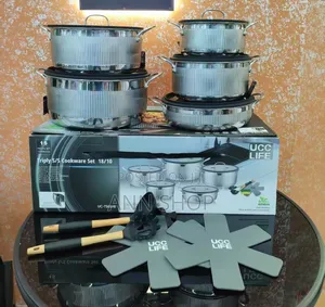 UCC LIFE 15-Piece Stainless Steel Cookware Set