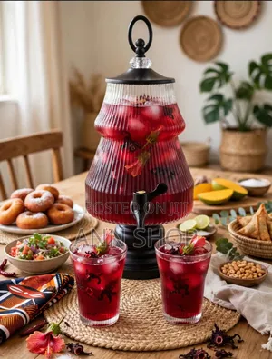 Kikombe cha Juisi cha Kioo cha Kifahari - 3.5L na Vikombe 6