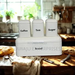 4pcs Bread Box with Canister Set - Nordic Style