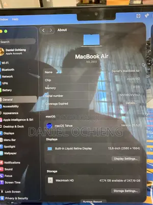 Apple MacBook Air M2 8GB RAM 256GB SSD