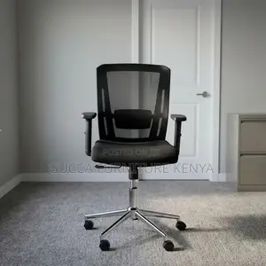 Kiti cha Katibu cha Ergonomic cha Mid-Back chenye Swivel - Kipya Kabisa