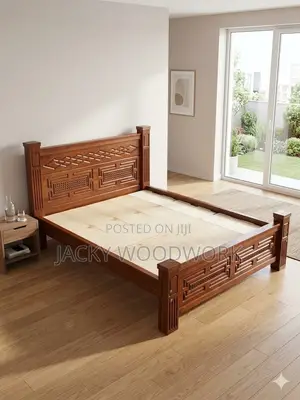 Kitanda cha Kisasa cha Vertical Slat - Queen Size