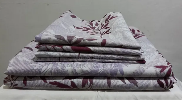 2 King Size Cotton Bedsheets with 4 Pillow Cases - 1