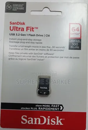 SanDisk 64GB USB 3.2 Ultra Fit Flash Drive
