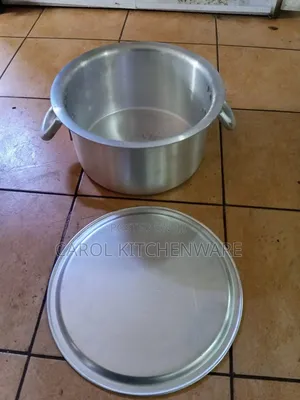 40 Ltr Heavy Gauge Aluminium Sufuria with Lid & Handle