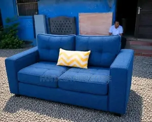 Sofa Mpya ya 2-Seater Nyeusi na Usafirishaji Bure