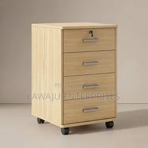 Bamboo Multipurpose Cabinet with Lock and Wheels