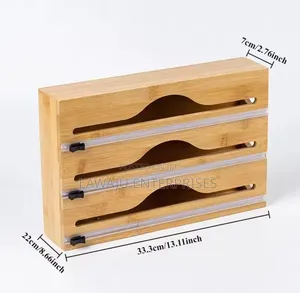 3-in-1 Organizer ya Cling Film na Kikata & Kipachiko cha Taulo za Karatasi