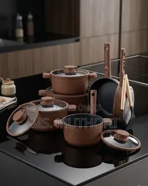 Seti ya Vifaa vya Kupikia vya Rattan 14-Piece Brown