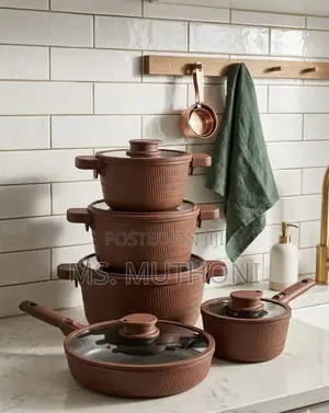 Set ya Vyombo vya Kupikia vya Rattan 14-Piece Brown