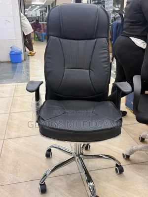 Executive High-Back Leather Office Chair