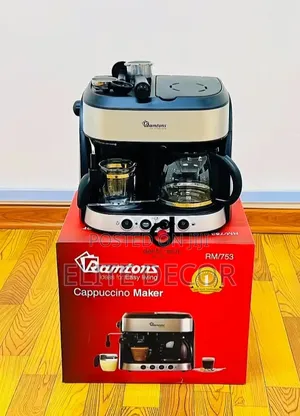 Ramtons Cappuccino Maker RM/753 - Mashine ya Kahawa ya Vikombe 10