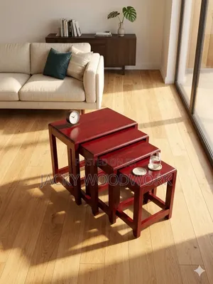 Modular Nesting Side Tables - Nyekundu