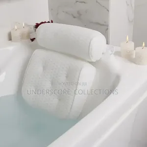 Pillow ya Bafu na Vikombe vya Kufyonza Visivyoteleza