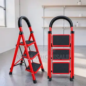 King 2, 3, 4, 5 Step Folding Ladder yenye Locking Mechanism
