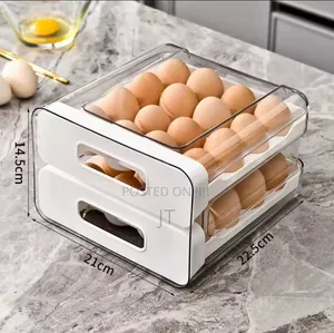 Acrylic Double Layered Egg Storage Box/Tray