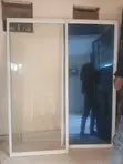 Used White Framed Sliding Door - 2