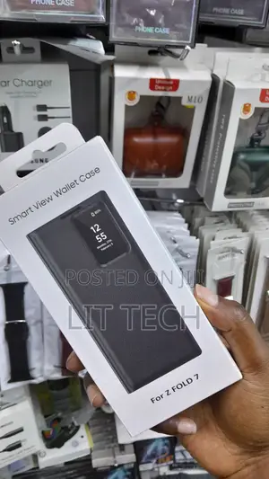 Samsung Galaxy Z Fold 7 Smart Clear View Wallet Cover - Black