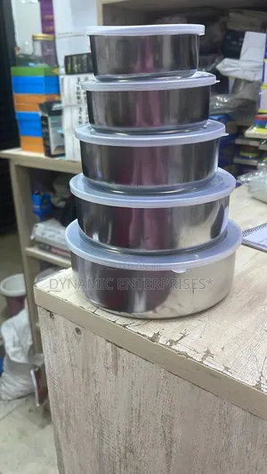 5pcs Stainless Steel Fresh Storage Box Set