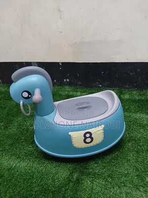 Kiti cha Potty cha Farasi cha Watoto 2-in-1 (Bluu ya Teal)