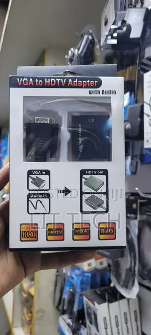 Kebo ya VGA kwenda HDMI yenye Adapta ya Sauti