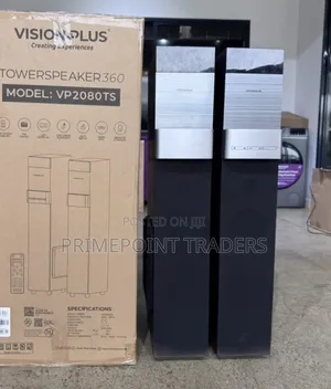 Vision Plus VP2080TS 360W Tower Speaker - Dual 8" Subwoofers