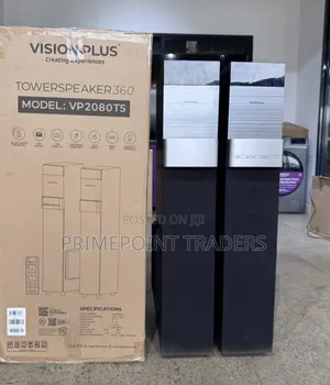 Vision Plus VP2080TS 360W Bluetooth Tower Speaker - Wood Finish