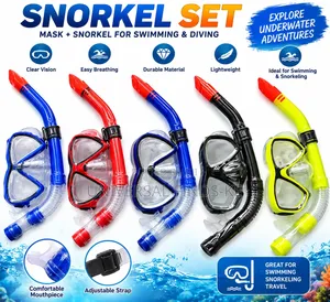 Maski ya Kuogelea na Mrija wa Kupumua - Kwa Snorkeling na Kupiga Mbizi