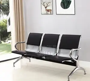 3-Seater Padded Office Bench - Ngozi Nyeusi