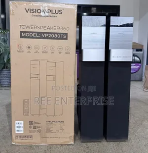 Vision Plus VP2080TS 360W Tower Speaker - Wood Cabinet