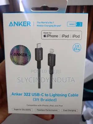 Anker 322 USB-C to Lightning Cable (3ft Braided)