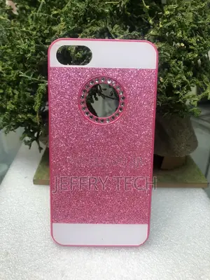 Kifaa cha Pink Glitter Bling kwa iPhone 5