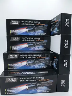 Torch 288 Mwanga wa Flashlight Wenye Kazi Nyingi na Laser Pointer Inayochajiwa