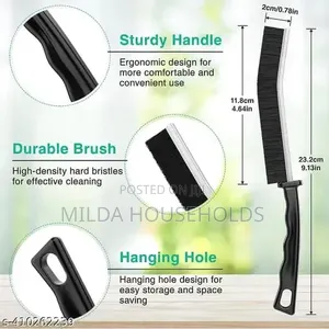 Narrow Crevice Cleaning Brush - Black Pair