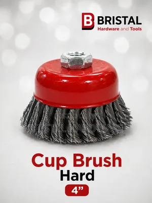 Cup Brush, Hard, Size 4"