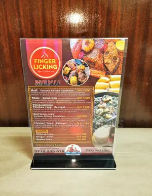 A4 Acrylic Menu Stand
